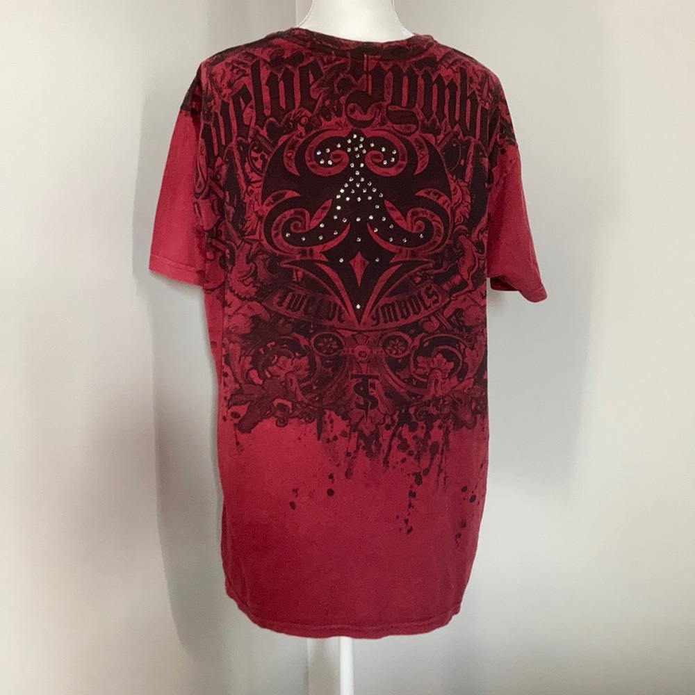 TWELVE SYMBOLS WARRIORS FIRE T-SHIRT SZ XXL